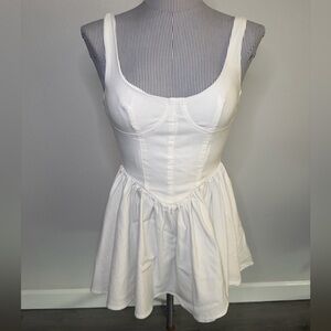 Fashion Nova White Corset Mini Dress
